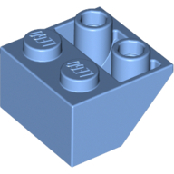 Lego kostka (kostička) 2x2 sklon (šikmá) 45° invertovaná, středně modrá (4212709, 4255751, 6056214)